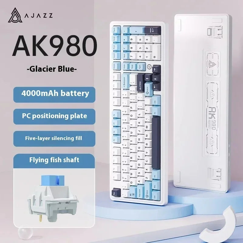 Ajazz AK980 Gaming Mechanical Keyboard with Color Screen