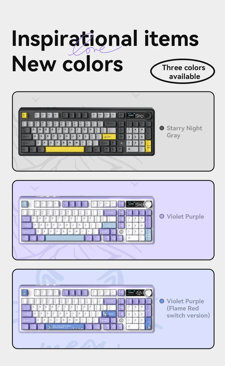 Ajazz AK980 Gaming Mechanical Keyboard with Color Screen