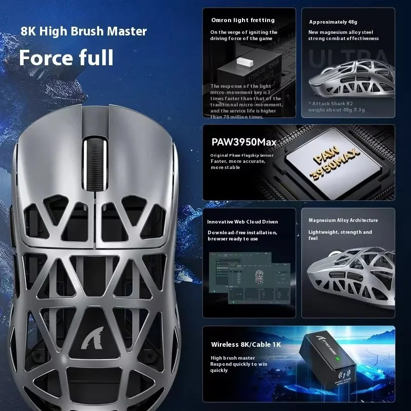 Attack Shark R2 Magnesium Alloy Wireless Mouse