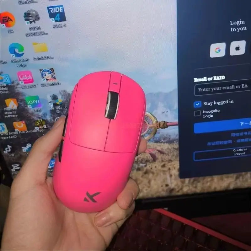 MCHOSE A7 Ultra Lightweight Wireless Bluetooth Mouse for Gaming And Office 3-Mode Professional Electronic Laptop Mouse Paw3395