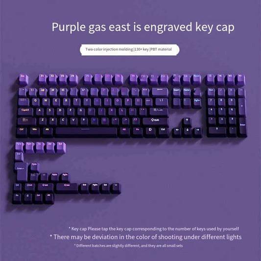 135 Keys Gradient Purple Shine Through Keycaps