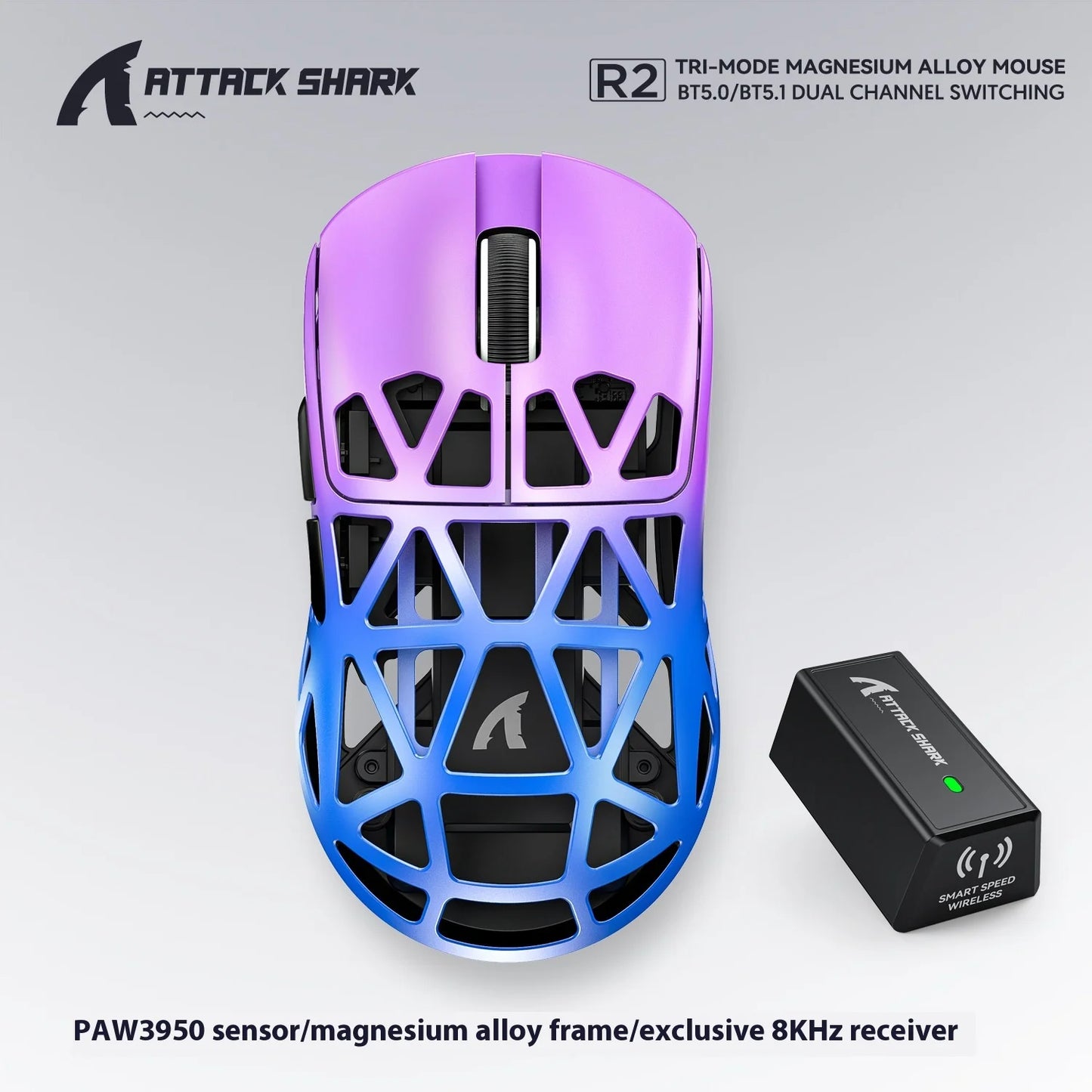 Attack Shark R2 Magnesium Alloy Wireless Mouse