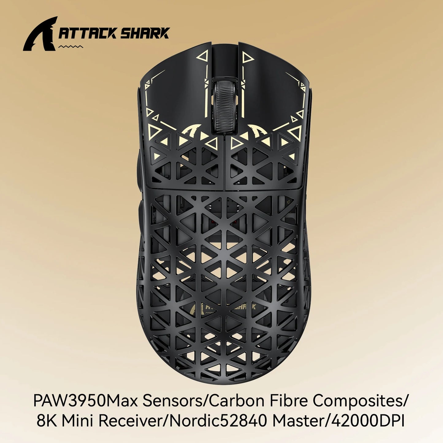 Attack Shark R5 Carbon Fiber Wireless Gaming Mouse