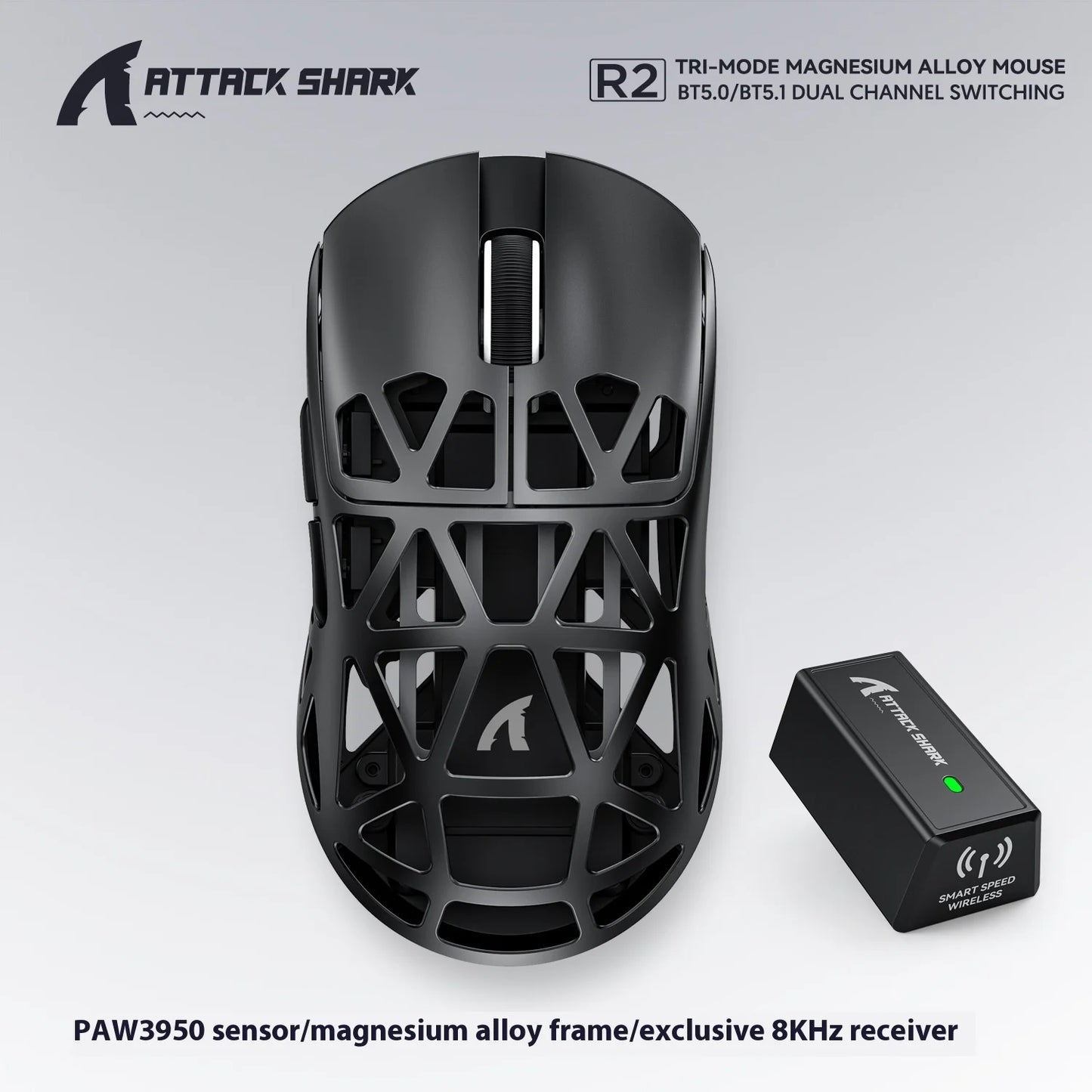 Attack Shark R2 Magnesium Alloy Wireless Mouse