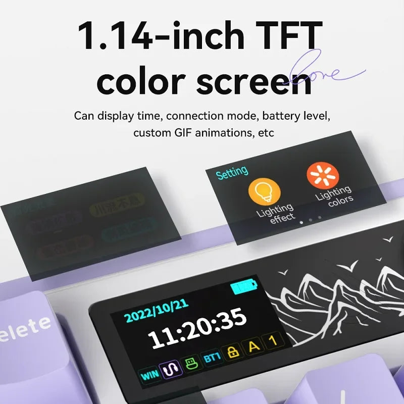 Ajazz AK980 Gaming Mechanical Keyboard with Color Screen
