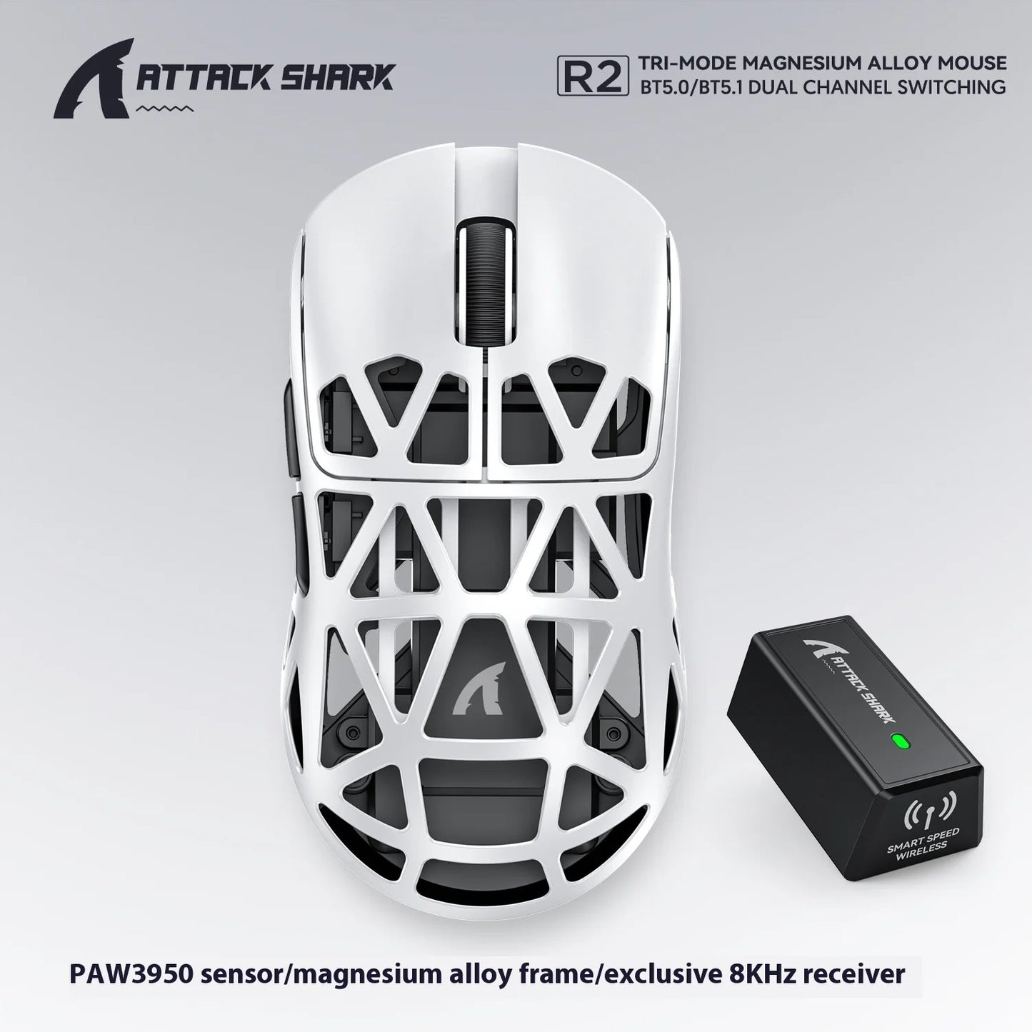 Attack Shark R2 Magnesium Alloy Wireless Mouse