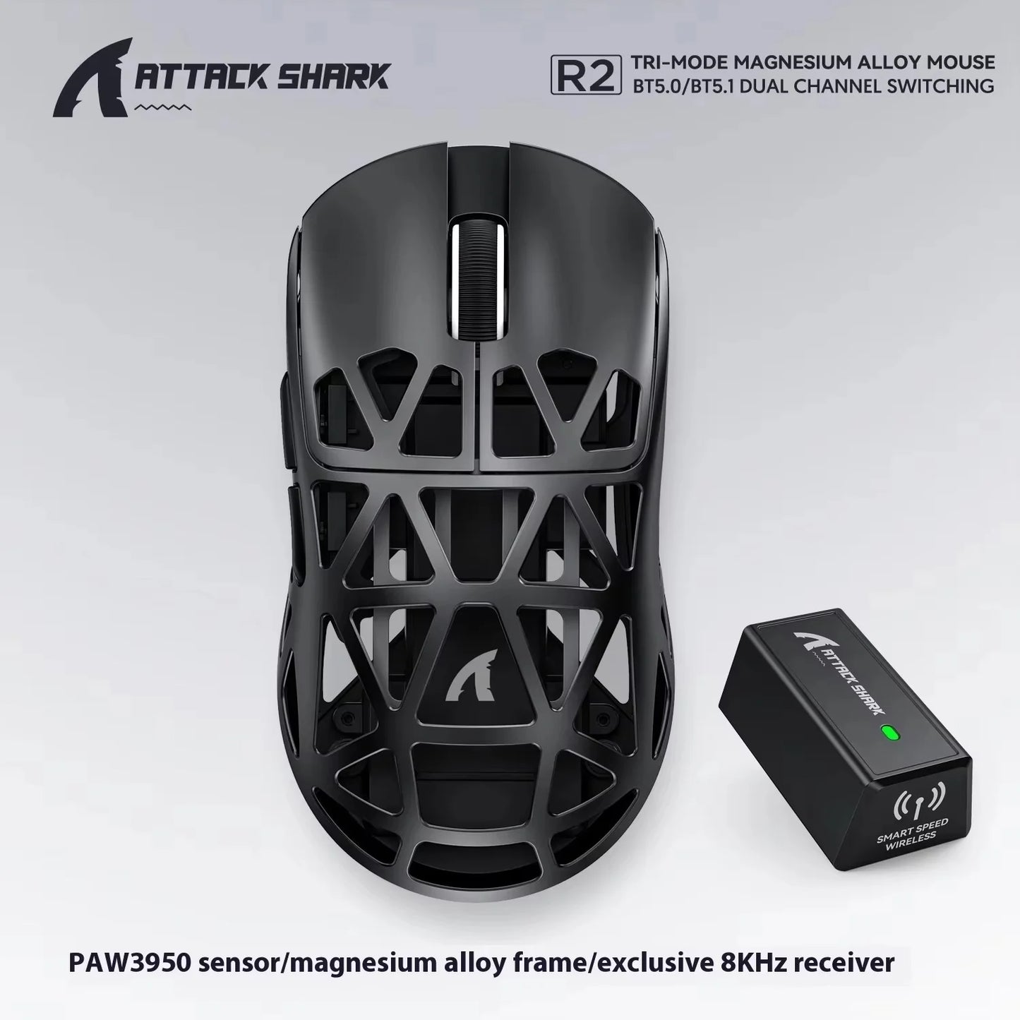 Attack Shark R2 Magnesium Alloy Wireless Mouse