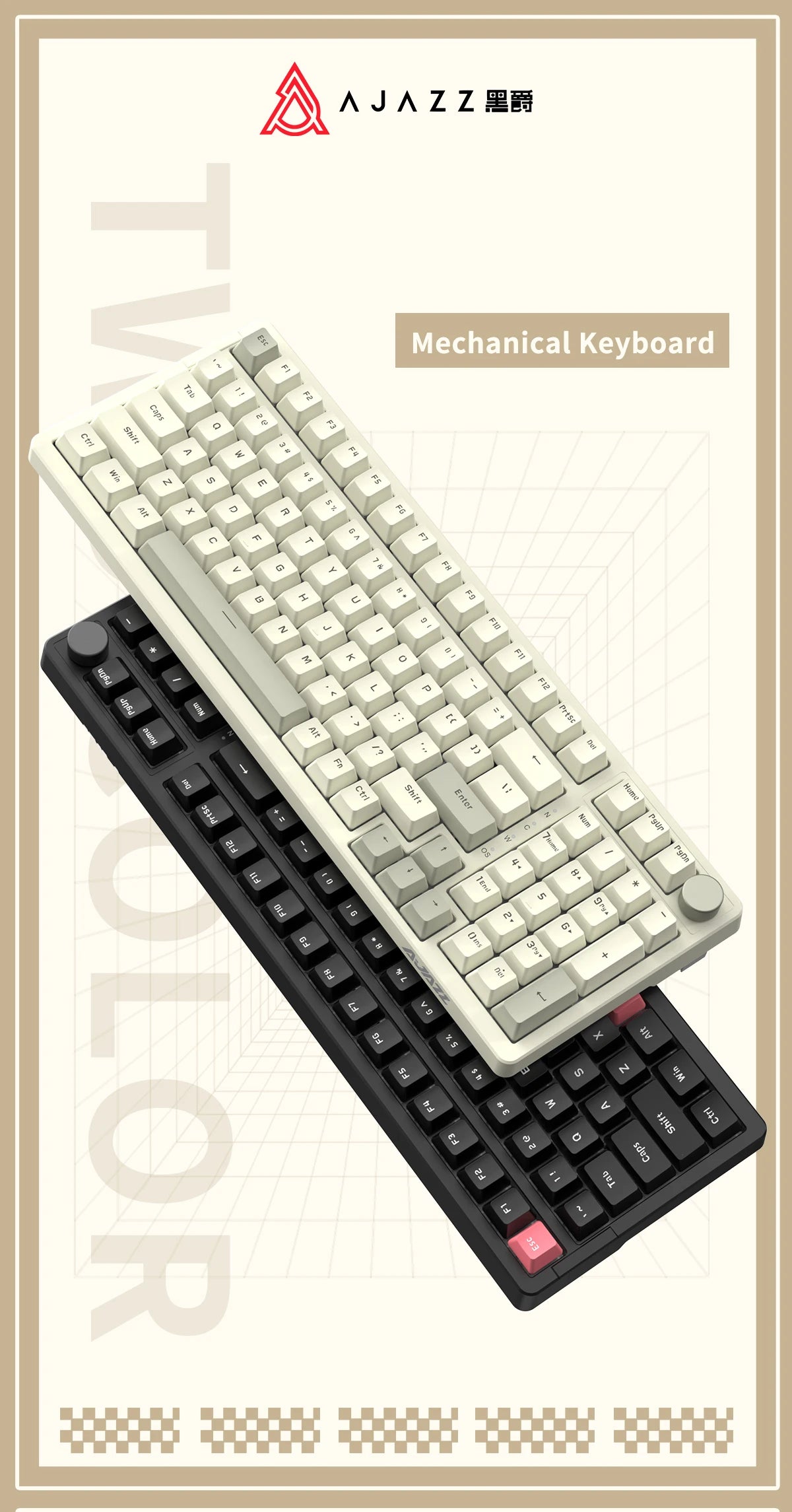 Ajazz AK992 Wired Mechanical Keyboard