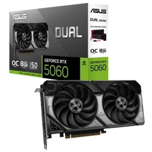 Graphics Card ASUS Dual GeForce RTX 5060 OC Edition 8GB GDDR7 Reflex 2 RTX AI DLSS4