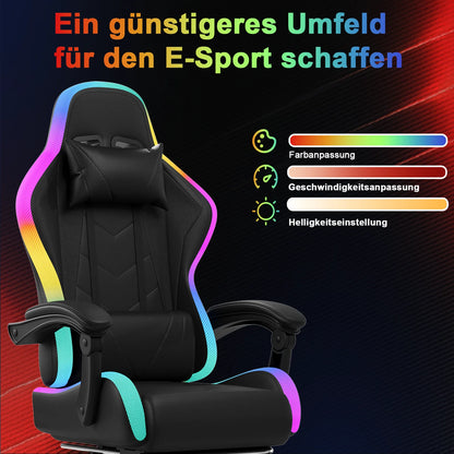 HOMALL Fabric Gaming Chair with LED