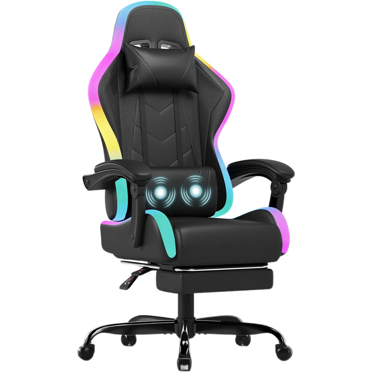 HOMALL Fabric Gaming Chair with LED