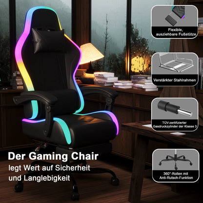 HOMALL Fabric Gaming Chair with LED