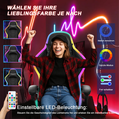 HOMALL Fabric Gaming Chair with LED