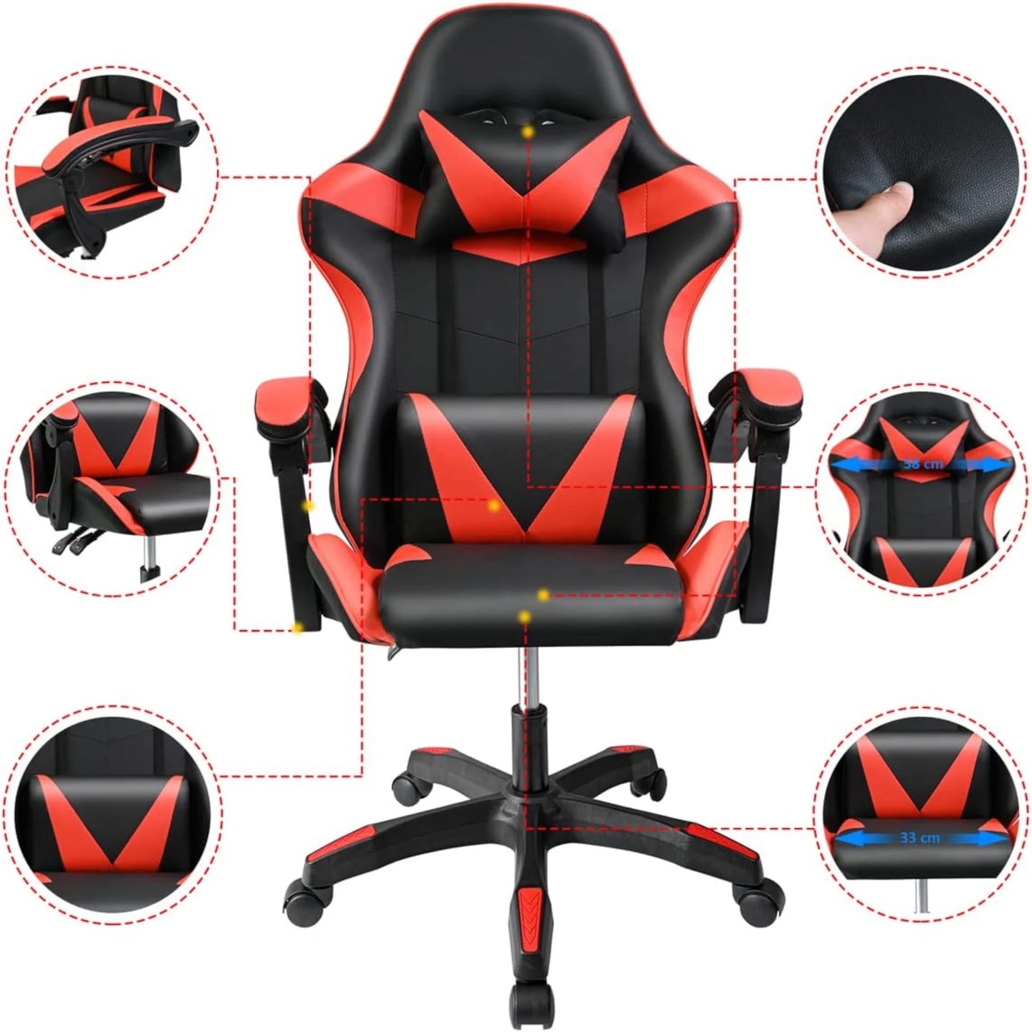 Gaming Chair with High Back Design