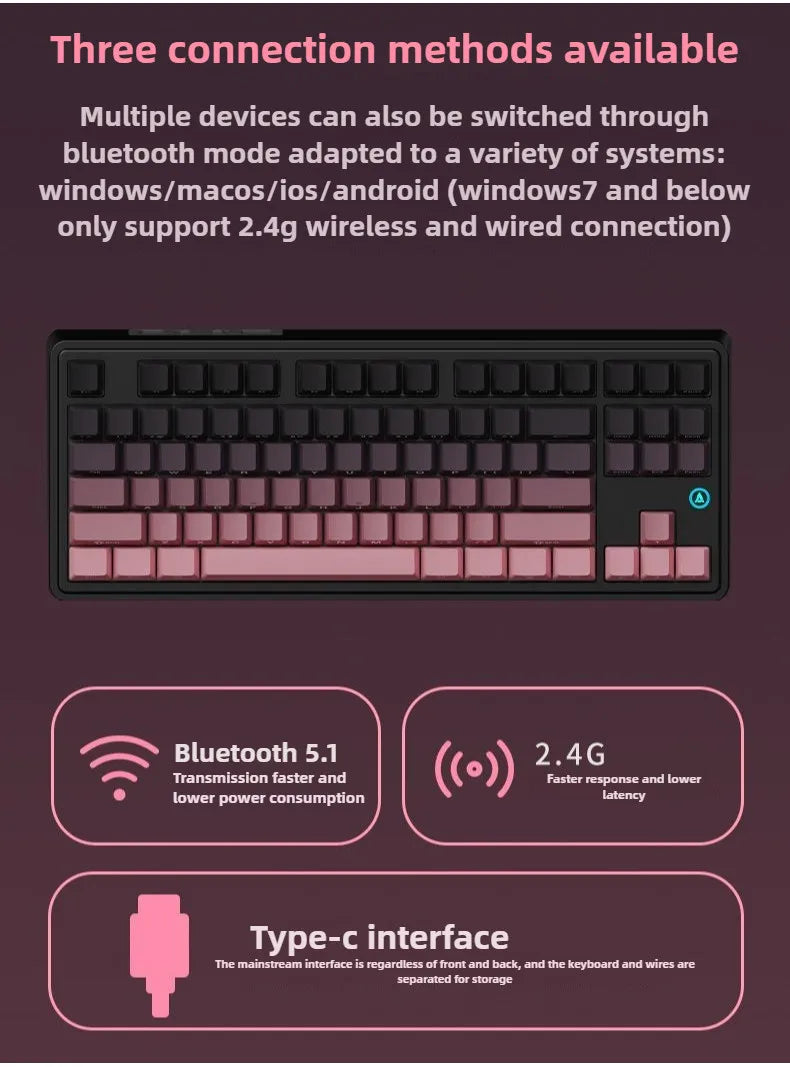 AJAZZ AK870 Plus Wireless Mechanical Keyboard