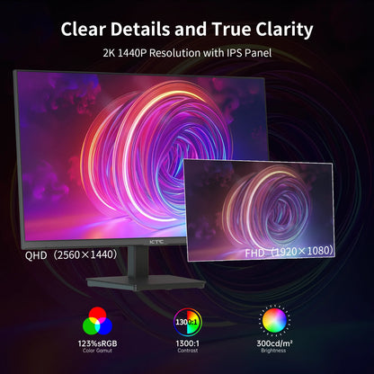 27 Inch QHD 100Hz Gaming Monitor 2560x1440