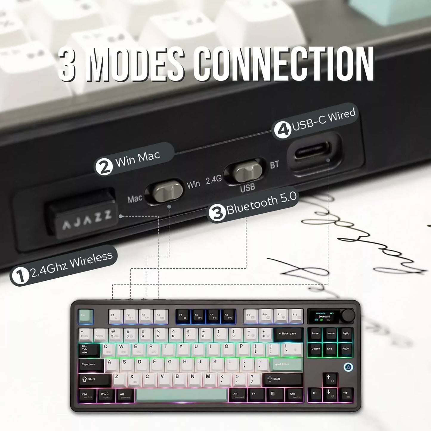 AJAZZ AK870 Wireless Mechanical Keyboard