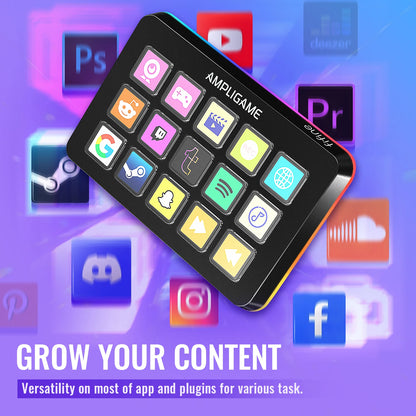 FIFINE Mini Keyboard with 15 Customizable Macro Buttons