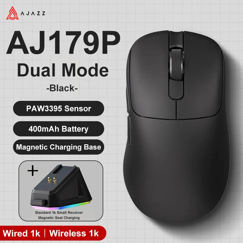 AJAZZ AJ179 PRO  Wireless Mouse with Magnetic Charging Base