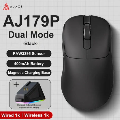 AJAZZ AJ179 PRO  Wireless Mouse with Magnetic Charging Base