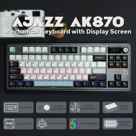 AJAZZ AK870 Wireless Mechanical Keyboard