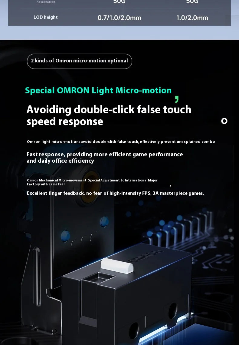 MCHOSE A7 Ultra Lightweight Wireless Bluetooth Mouse for Gaming And Office 3-Mode Professional Electronic Laptop Mouse Paw3395