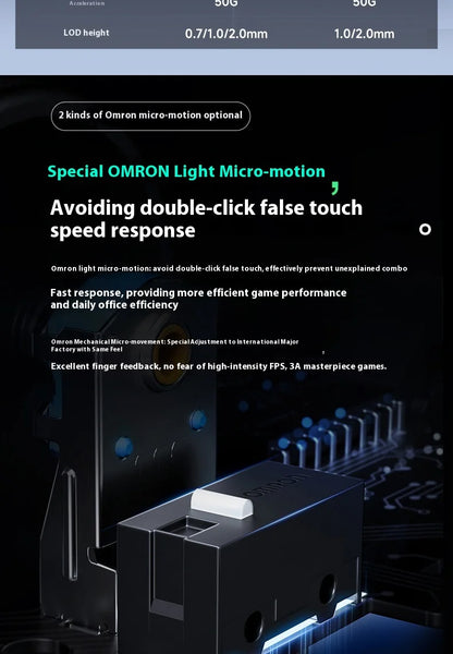 MCHOSE A7 Ultra Lightweight Wireless Bluetooth Mouse for Gaming And Office 3-Mode Professional Electronic Laptop Mouse Paw3395