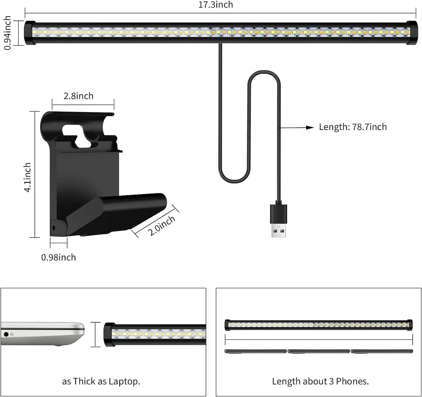 LED Computer Monitor Light Bar