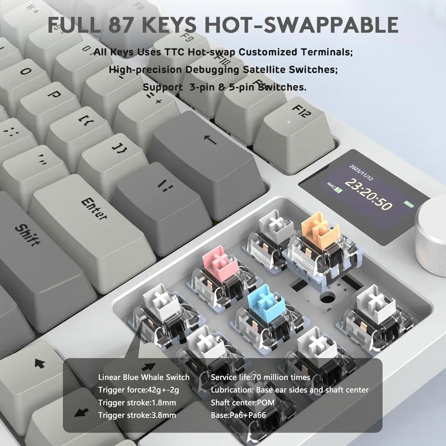 ATTACK SHARK K86 Wireless Mechanical Keyboard