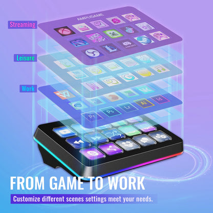 FIFINE Mini Keyboard with 15 Customizable Macro Buttons