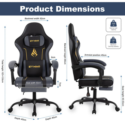 SYMINO Latex Cushion Ergonomic Gaming Chair