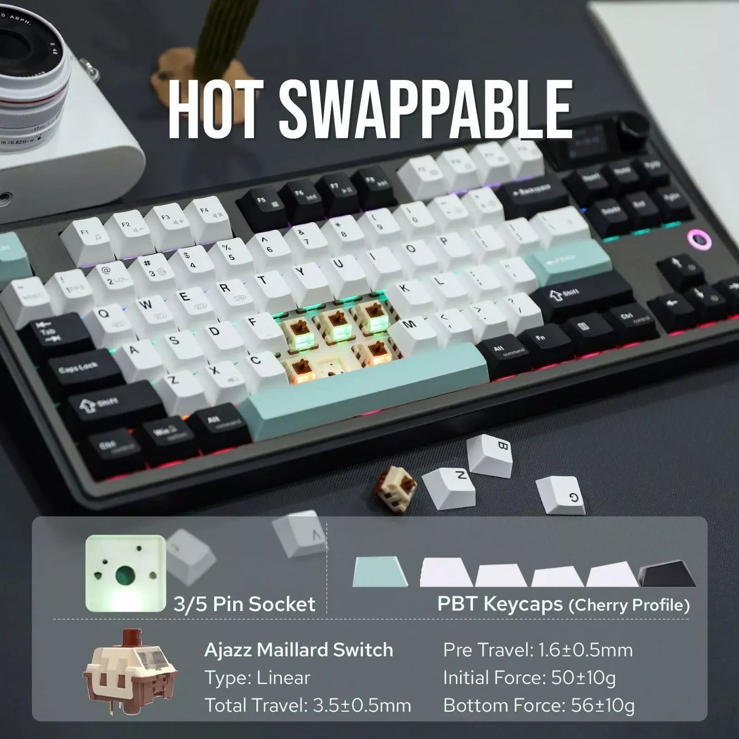 AJAZZ AK870 Wireless Mechanical Keyboard