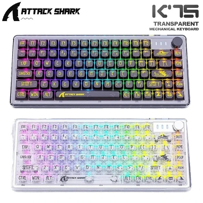 Attack Shark Transparent Custom Mechanical Keyboard