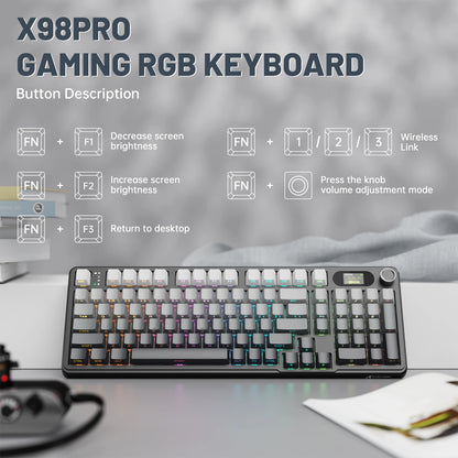 ATTACK SHARK Tri-mode Gasket Mechanical Keyboard