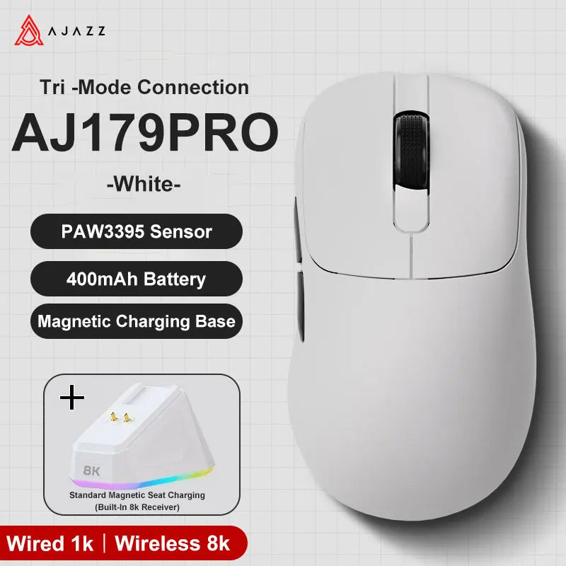 AJAZZ AJ179 PRO  Wireless Mouse with Magnetic Charging Base