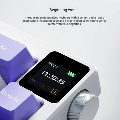 Ajazz Ak650 Tri-Mode Mechanical Keyboard With 0.85'' Tft Screen