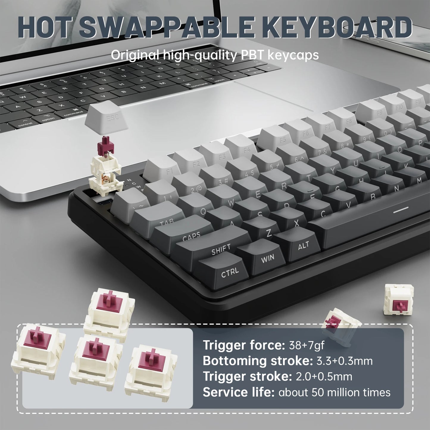 ATTACK SHARK Tri-mode Gasket Mechanical Keyboard
