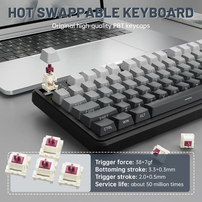 ATTACK SHARK Tri-mode Gasket Mechanical Keyboard