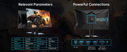 KTC 27" Gaming Monitor 2560x1440 QHD