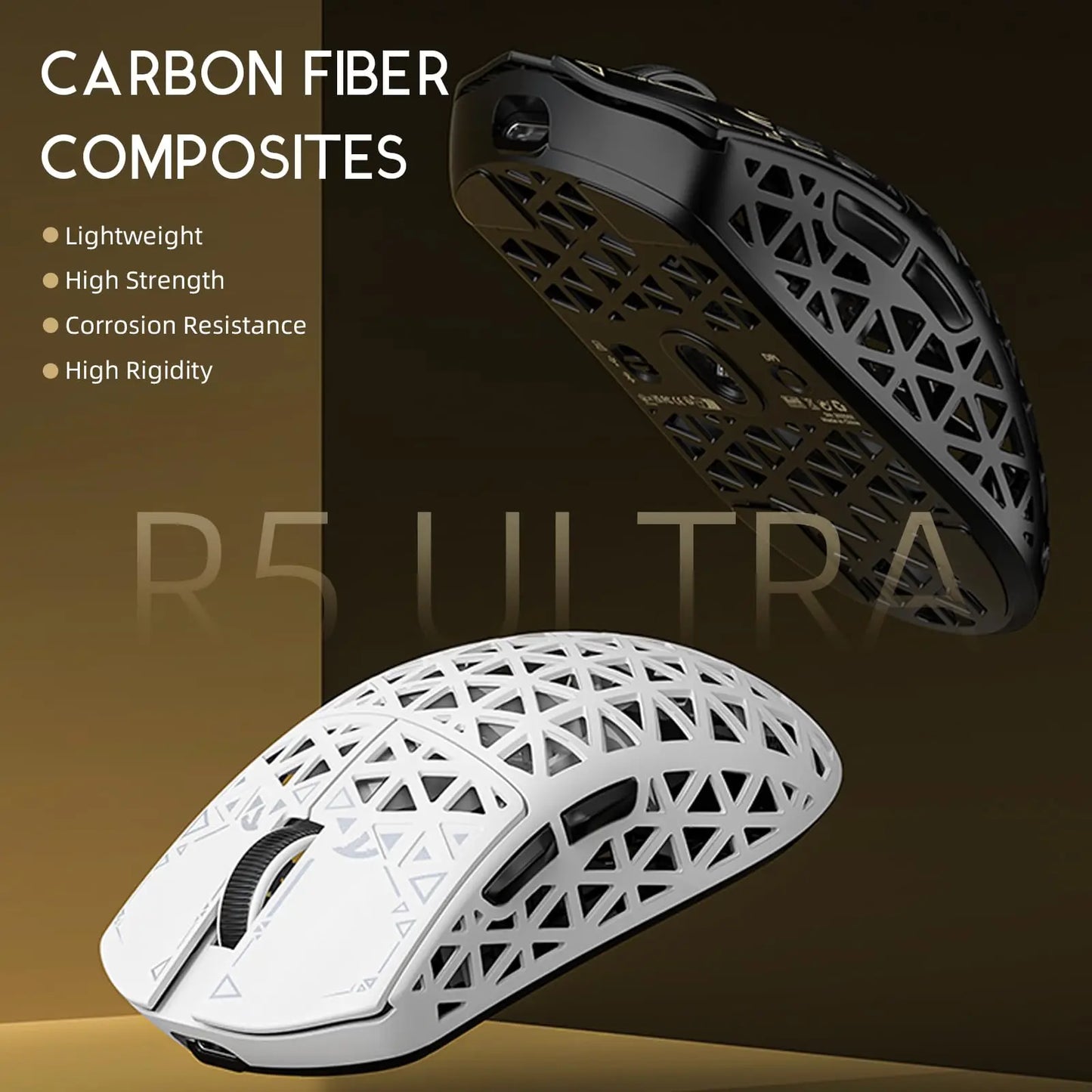 ATTACK SHARK R5 Ultra Carbon Fiber Wireless Gaming Mouse