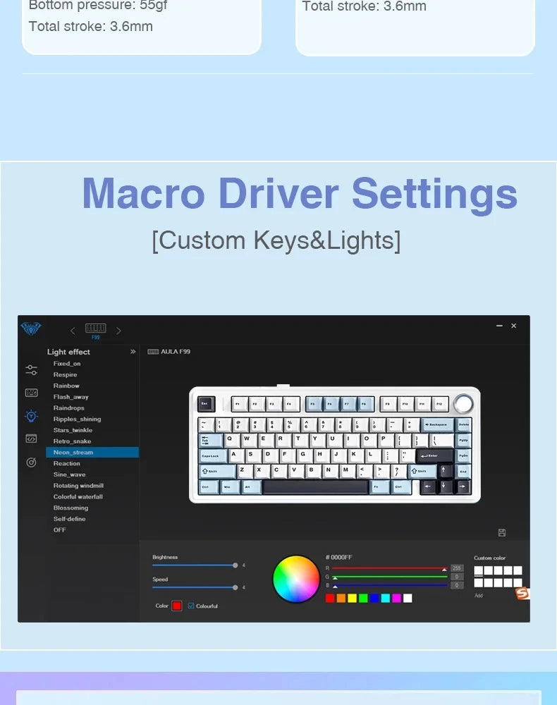 AULA F75 Wireless Gaming Mechanical Keyboard