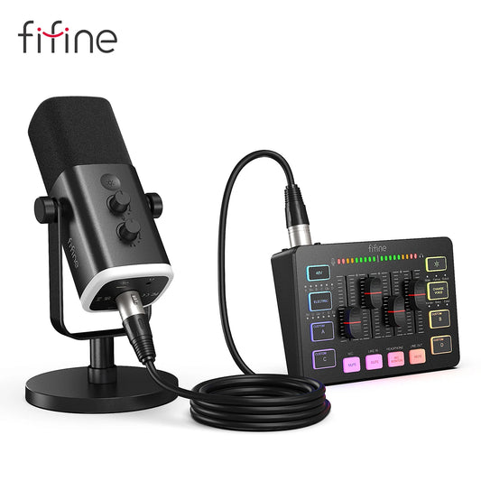 FIFINE Gaming Audio Set Microphone and Mixer