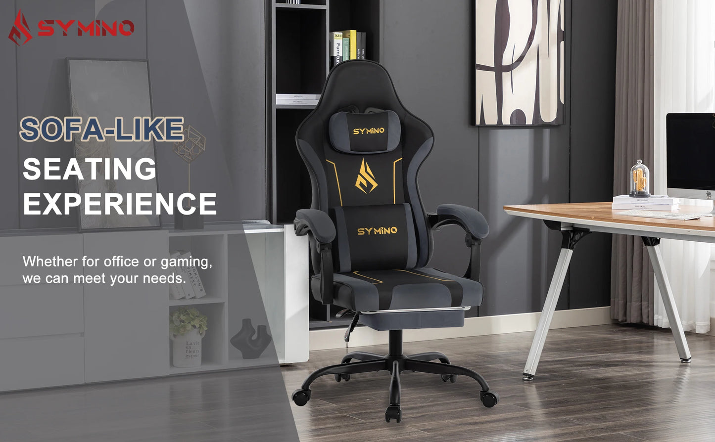 SYMINO Latex Cushion Ergonomic Gaming Chair