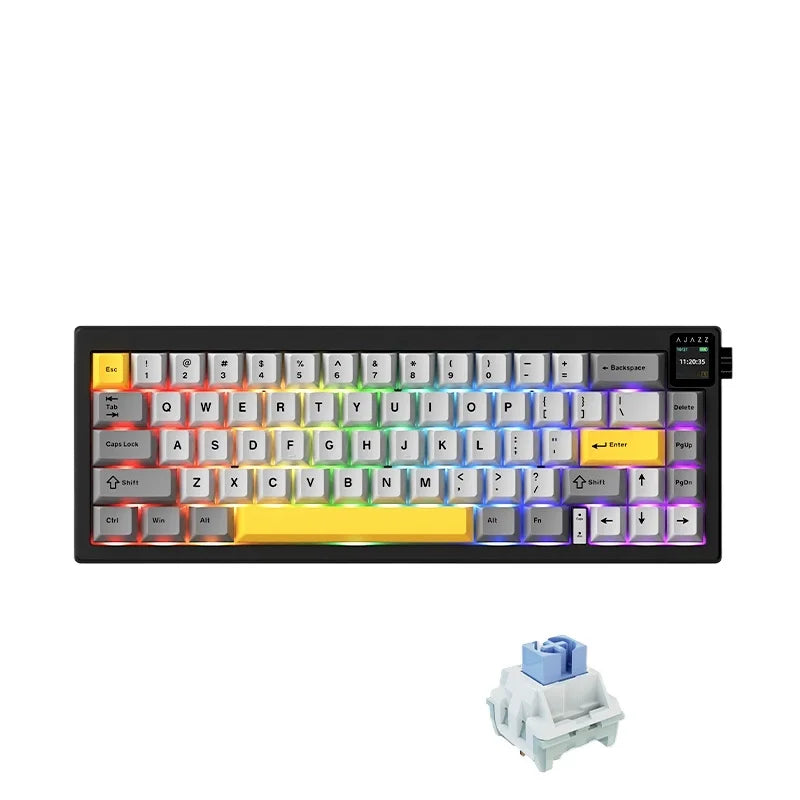 Ajazz Ak650 Tri-Mode Mechanical Keyboard With 0.85'' Tft Screen