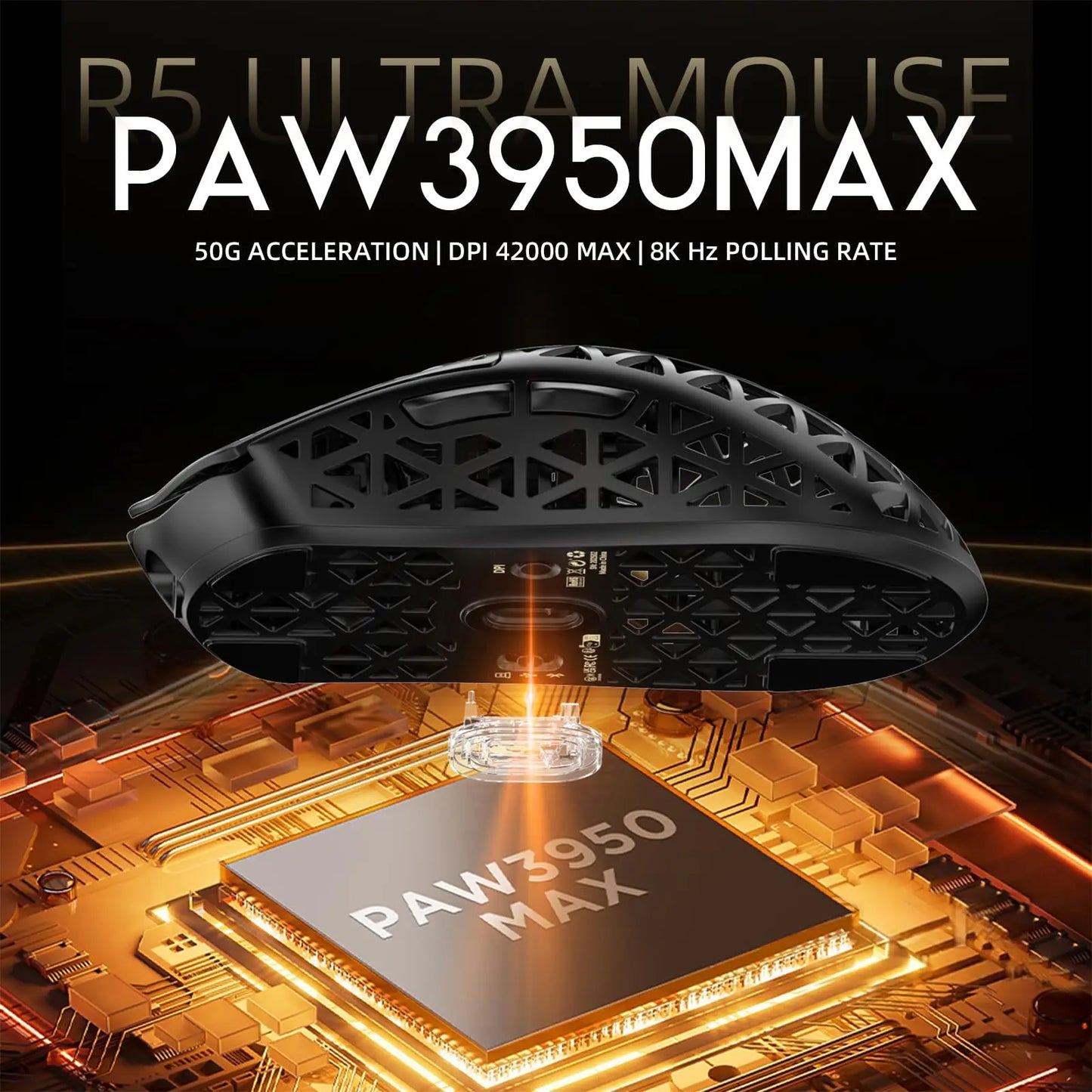 ATTACK SHARK R5 Ultra Carbon Fiber Wireless Gaming Mouse