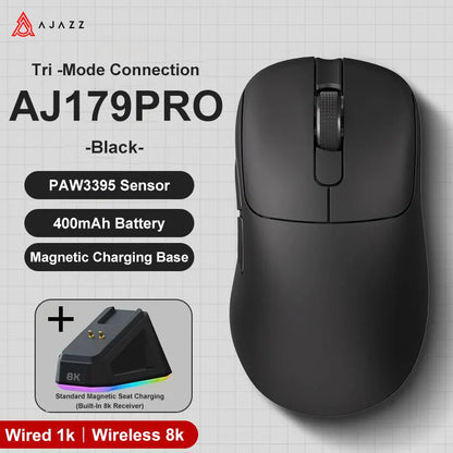 AJAZZ AJ179 PRO  Wireless Mouse with Magnetic Charging Base