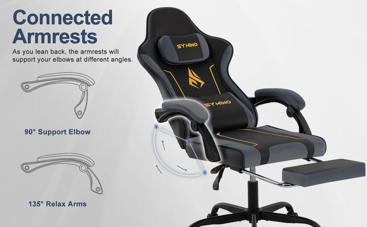 SYMINO Latex Cushion Ergonomic Gaming Chair